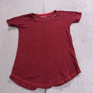 PACT Shirt Mens Small Red Waffle Knit Short Sleeve Casual Organic Cotton - Picture 1 of 7