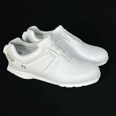 Zapatos de golf FootJoy Pro SL BOA para hombre 11 medianos blancos cuero sin clavos 98137 Foto 1 de 4