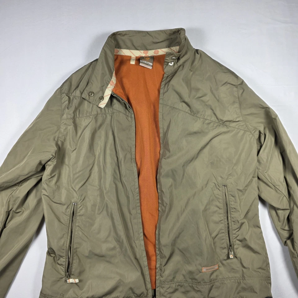 Chaqueta ligera Merrell para hombre caqui de nailon cremallera completa rompevientos forro de malla... Foto 1 de 4