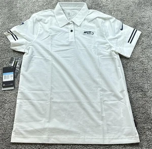 Seattle Seahawks Shirt Damen Medium weiß NFL Football Nike Dri Fit Polo Golf - Bild 1 von 15