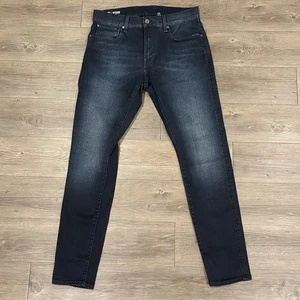 G-Star RAW Revend Jeans Mens 34x32 Dark Blue Super Slim Fit Denim Made India - Picture 1 of 11