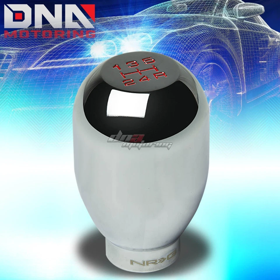 NRG ANODIZADO ESTILO TIPO R PONDERADO 6 VELOCIDADES PALANCA DE CAMBIOS CROMO/ROJO Foto 1 de 1