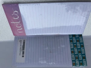 2 Eccolo Magnetic Notepads w/ “lists🩷” “notes” Design 100 Sheets Each Lined - Picture 1 of 4