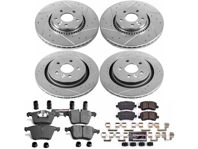 Pastilha de freio dianteiro e traseiro e kit de rotor para 2007-2014 Volvo S80 2008 2009 DS715SM - Imagem 1 de 1