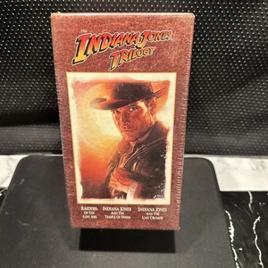 Indiana Jones Trilogy VHS 3-Tape Collectors Edition Box Set 1989 Sealed - Picture 1 of 6