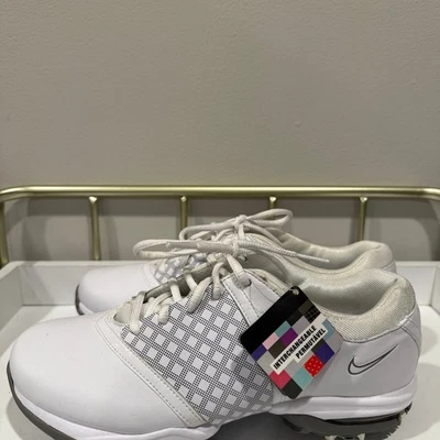 Zapatos de golf Nike Embellis, 418379-101, cuadros blancos/grises, LEA, para mujer talla 9 Foto 1 de 4