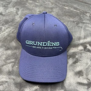 GRUNDENS Cap Hat Snap Back Blue Mesh Outdoor - Picture 1 of 2