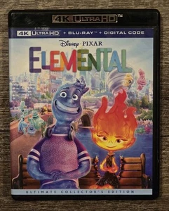 Disney Pixar ELEMENTAL (4K Ultra HD + Blu-Ray + Digital Code) Tested! Free Ship! - Picture 1 of 3