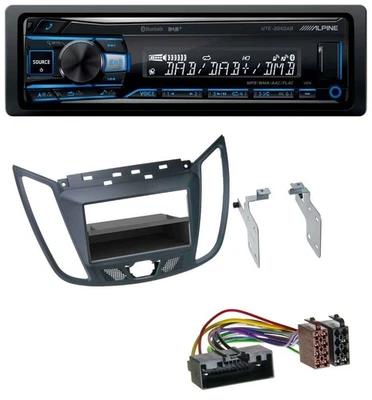 Alpine USB Bluetooth DAB MP3 Autoradio für Ford C-Max / Kuga - dunkelgrau - Bild 1 von 4