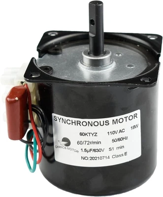 Permanent Magnet Synchronous Gearbox Motor 60KTYZ 110V 60-72RPM CW/CCW Synchrono