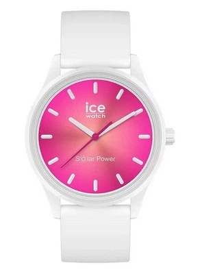 Ice-Watch ICE 019031 solar power coral reef Small Damenuhr Silikon weiß pink Neu - Bild 1 von 3