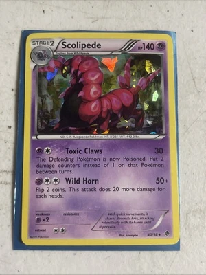Pokémon Scolipede 40/98 Cracked Ice Holo Emerging Powers MP - Image 1 of 2
