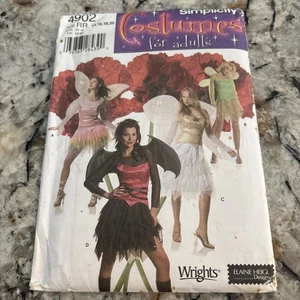Simplicity 4902 Size 14-20 Sewing Pattern UNCUT Costumes Angel Fairy Wings Bat - Picture 1 of 2