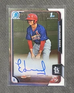 Bowman Chrome Prospect 2015 autógrafo Edmundo Sosa #BCAP-ES (RC) - Imagen 1 de 2