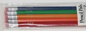Pencil Pals "ANN" Personalized Pencils 1983 Red Orange Yellow Green Blue Rainbow - Picture 1 of 7