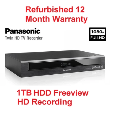 Panasonic Twin Freeview Recorder 1TB HDD Smart PVR Recorder WiFi  Dmr-Hwt230 - Image 1 of 4