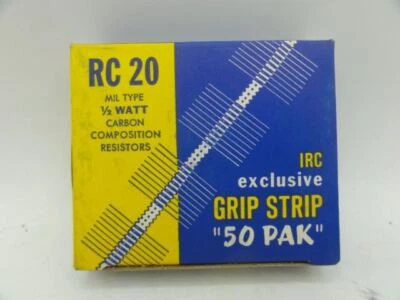 (50) Resistencias de composición de carbono IRC Mil tipo RC 20, 0,5 W 330 K ohmios Foto 1 de 3
