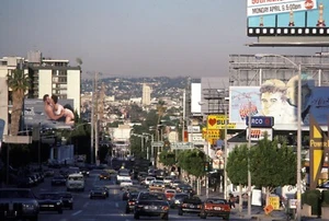 Sunset Boulevard Vintage 8x10 Foto Sunset Strip 1980er Hollywood Los Angeles - Bild 1 von 1