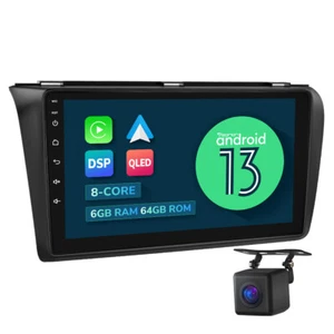 CAM+For Mazda 3 04-09 9" Android 13 Car Stereo Radio 8Core 64G Head Unit CarPlay - Picture 1 of 24