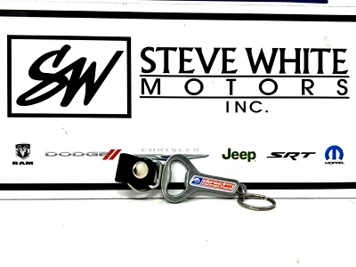 New Limited Mopar Direct Connection Bottle Opener With Leather Ring Keychain NEW - Image 1 of 3
