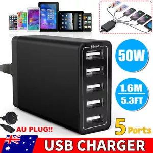 Charging Station 240V 50W AU Plug USB Wall Charger Fast Charger Dock USB Charger - Picture 1 of 11