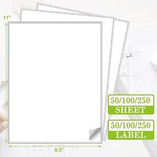 Full Sheet High Quality Self Adhesive Mailing Shipping Label Full Sheet 8.5 x 11