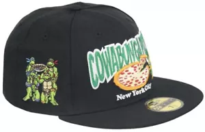 New Era Teenage Mutant Ninja Turtles TMNT Pizza Black Cap 59fifty 5950 Fitted - Bild 1 von 2