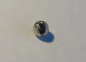 LACOSTE CHROME STEEL WINDING CROWN WATCH PART - Picture 1 of 3