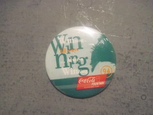 COCA-COLA FOUNTAIN ADVERTISING 1 INCH PINBACK WINNING ALL WAYS ALWAYS WINNING - Picture 1 of 2