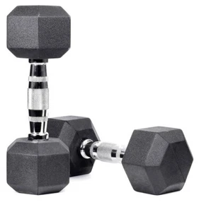 Hex Dumbbell Sets–Rubber Coated, Ergonomic Handles for Strength Training 10kg x2 - Picture 1 of 4