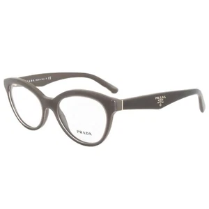PRADA VPR11R Brown UAM-1O1 Plastic Cat Eye Optical Eyeglasses Frame 52-17-140 RX - Picture 1 of 3