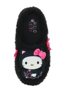 Hello Kitty Womens Halloween Kawaii Cute Slippers Shoes- Black Multi, Size 5-10 - Picture 1 of 7