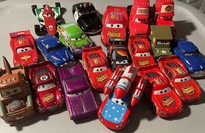 DISNEY CARS DIECAST lot of 19 used McQUEEN MATER DOC MAC - Image 1 of 4