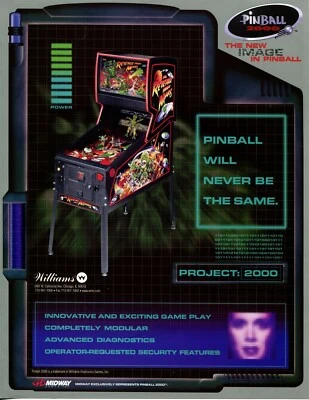 Pinball 2000 Revenge From Mars Williams Pinball Flyer / Brochure/ Ad - Mint Cond - Image 1 of 2