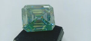 loose diamond Emerald cut /moissanite diamond blue color 42.20 ct Ring pcs big - Picture 1 of 7