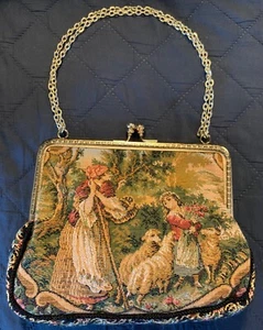 Vintage Tapestry Bag with Chain - Picture 1 of 6
