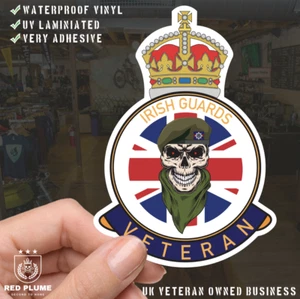 Irish Guards Veteran UV Laminated Lord Kitchener & Beret Decal - Picture 1 of 10