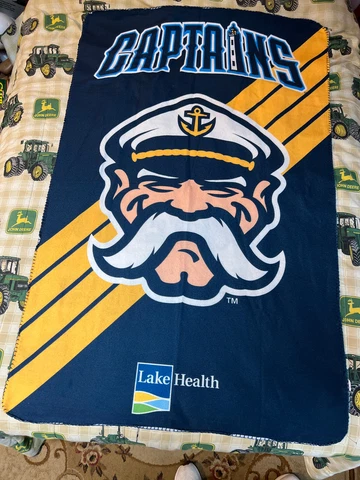 The Lake County Captains Fleece Throw Blanket ~ Minor League Baseball ~ 60 x 38 Cover