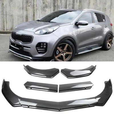 Carbon Fiber Front Bumper Lip Spoiler Splitter Body Kit For Kia Sportage Foto 1 de 4