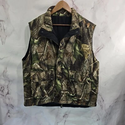 Remington Vest Mens Large Camo Hunting Reversible Realtree Hardwoods Woodland  - Image 1 of 4