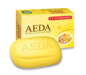 K.P. NAMBOODIRI'S AEDA TURMERIC SOAP FOR SKIN CARE FREE SHIPPING - Picture 1 of 2