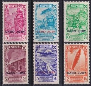Cabo Juby 1943 Edifil BE 12/17 Zeppelin Cavalli Treno Aerei nuovi di zecca in perfette condizioni (ii) - Foto 1 di 2