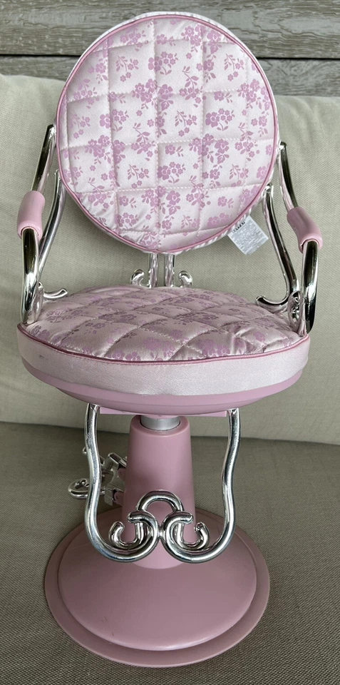 BATTAT LIGHT PINK BEAUTY SALON Movable/Swivel 18" DOLL CHAIR Toy - Image 1 of 1