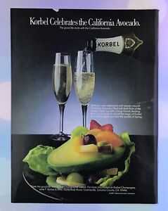 vintage 1980s magazine print ad KORBEL  Champagne bar mancave decor