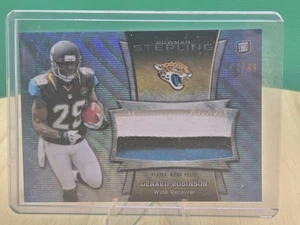 2013 Bowman Sterling Jumbo Rookie Relic #BSJRR-DR Denard Robinson /99 Blue Wave - Picture 1 of 3