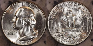 Cuarto de plata S Washington 1954 ¡Excelente gema sin brillo! 54S66 - Imagen 1 de 3