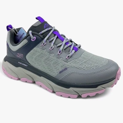 Skechers - Women's- D'Lux Journey Marigold Charcoal Purple Athletic Sneaker - Image 1 of 4
