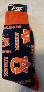 Auburn Tigers Orange & Blue  Crew Socks NWT OSFM Men 5-12 Women 6-11 - Picture 1 of 4