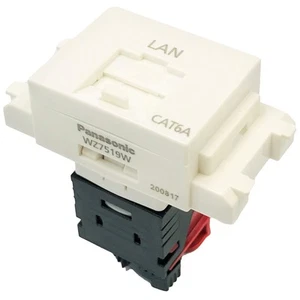 Panasonic Information Modular Jack Assembly CAT6A Embedded White WZ7519W - Photo 1/3