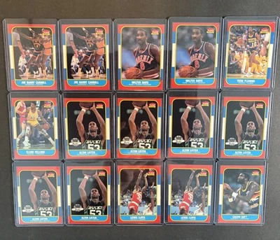 Lote de cartas 1986 Fleer Basketball (15) não classificadas - Imagem 1 de 4